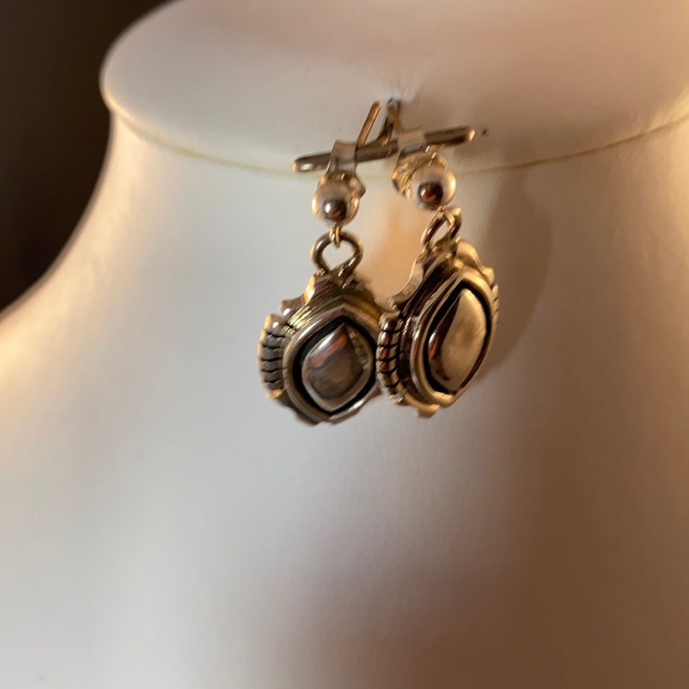 Navajo sterling silver drop earrings